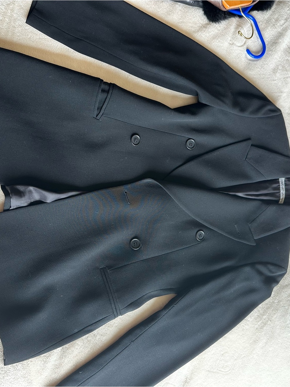 Emporio Armani Double-Breasted Black Sport Coat